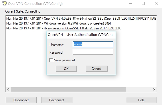 윈도우에서 OpenVPN 접속하기 11