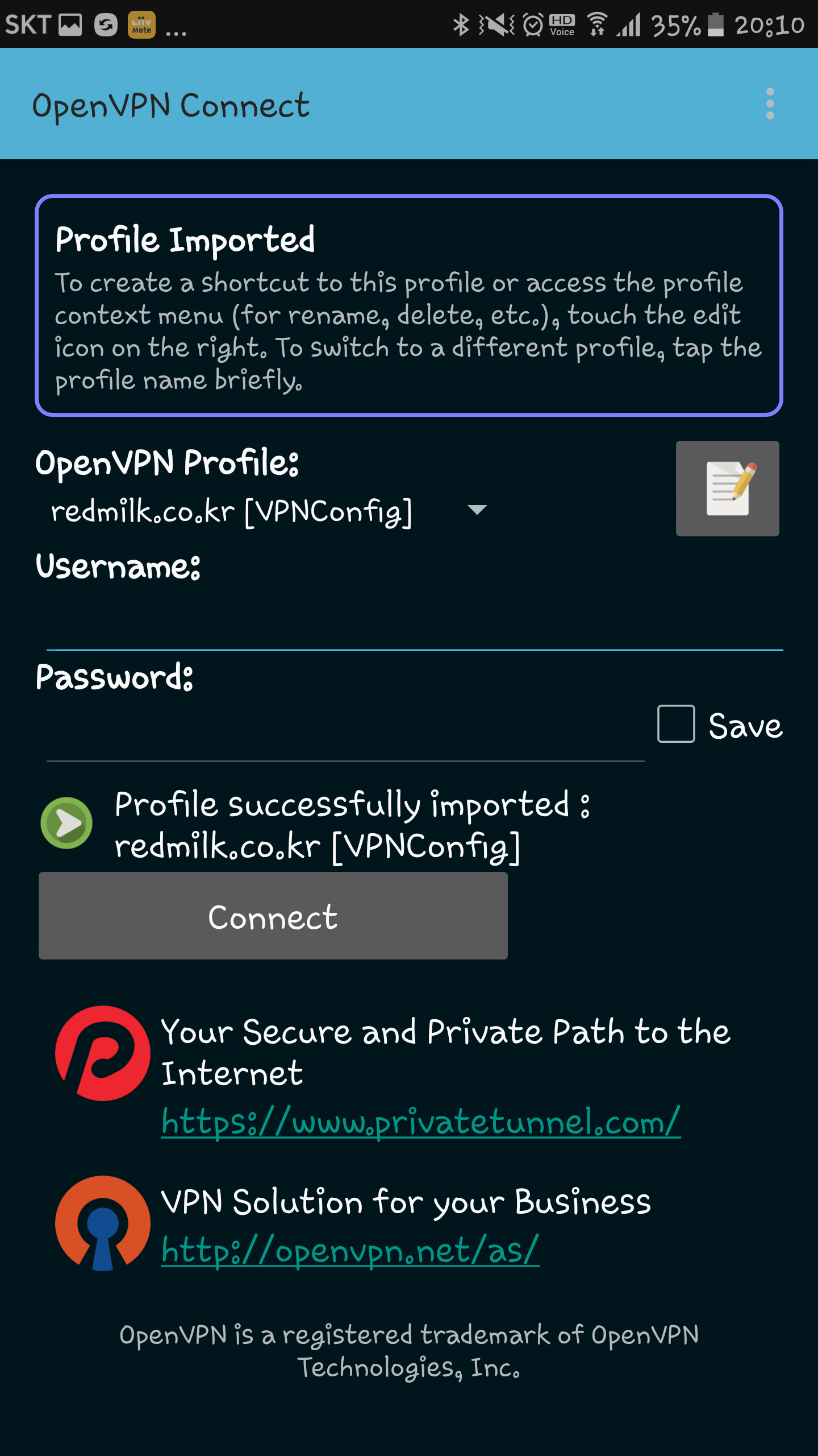 아이폰/안드로이드 에서 OpenVPN 접속하기 9